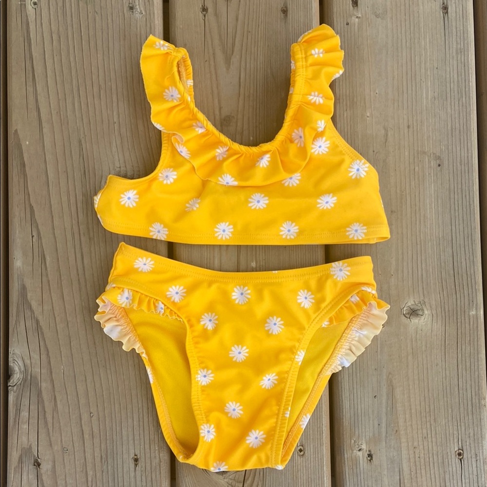 Old Navy Yellow Floral Swimwear
